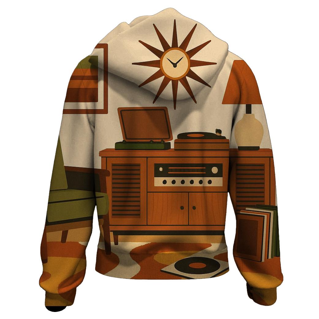Groovy Stereo Living Room heavyweight hoodies