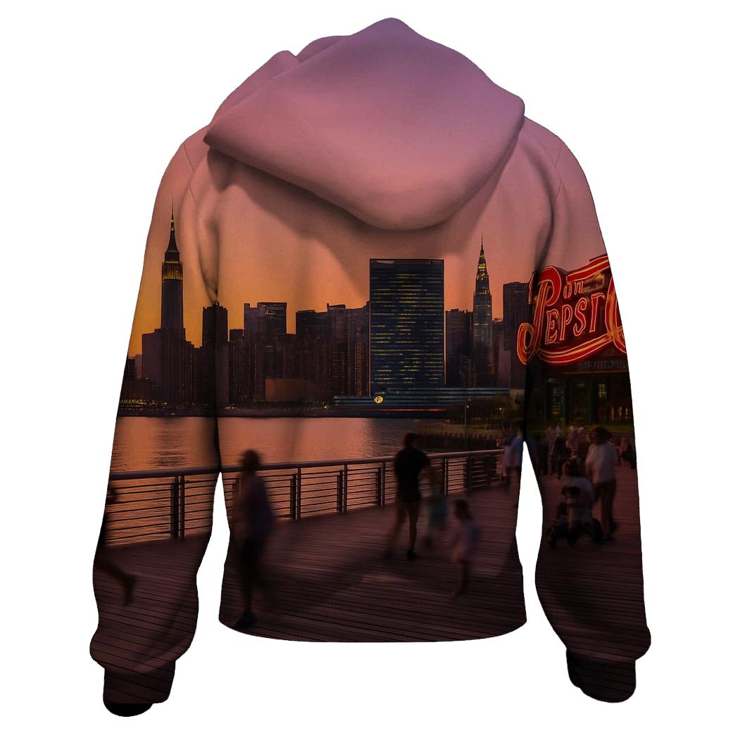 Sunset From Gantry Plaza State Park zip-up hoodies