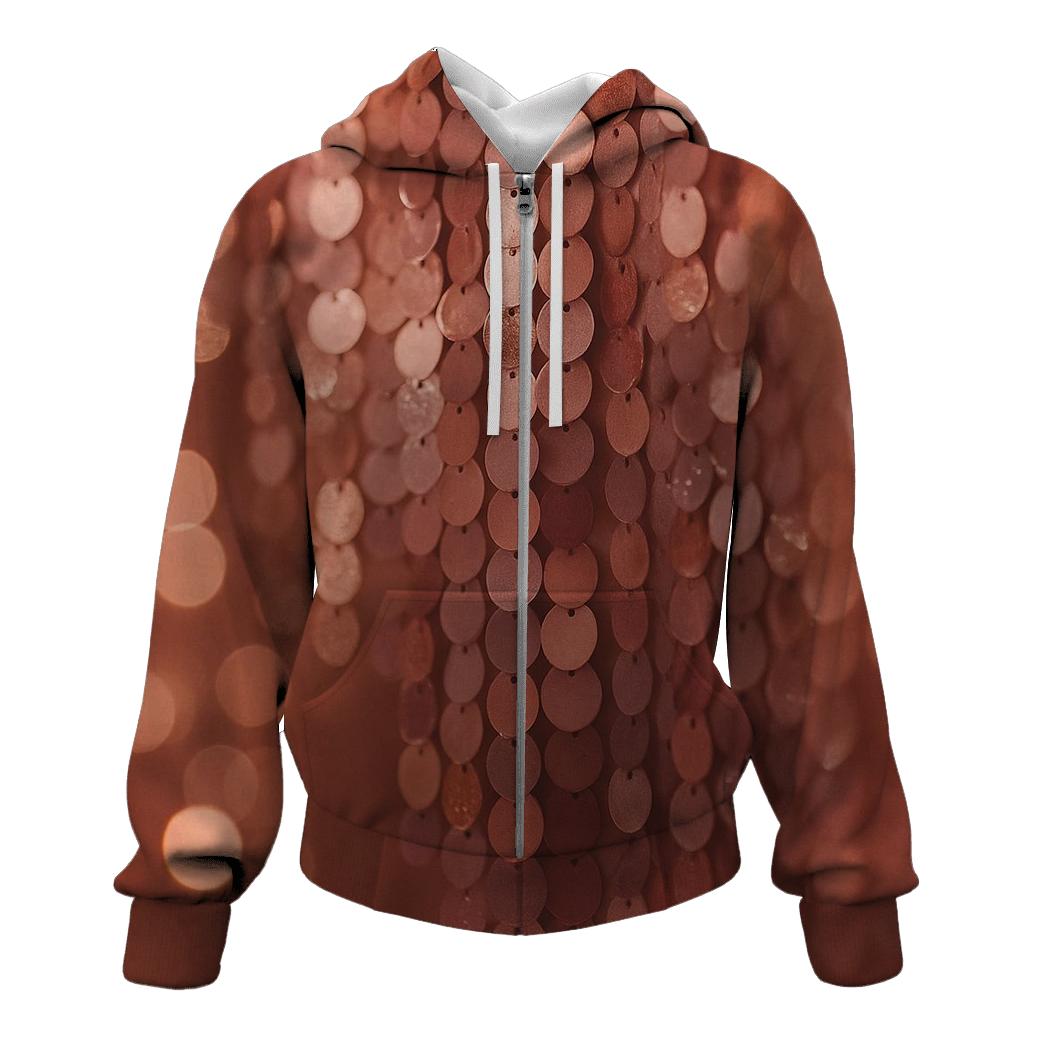 Rose Quartz Sequin Veil printed hoodies