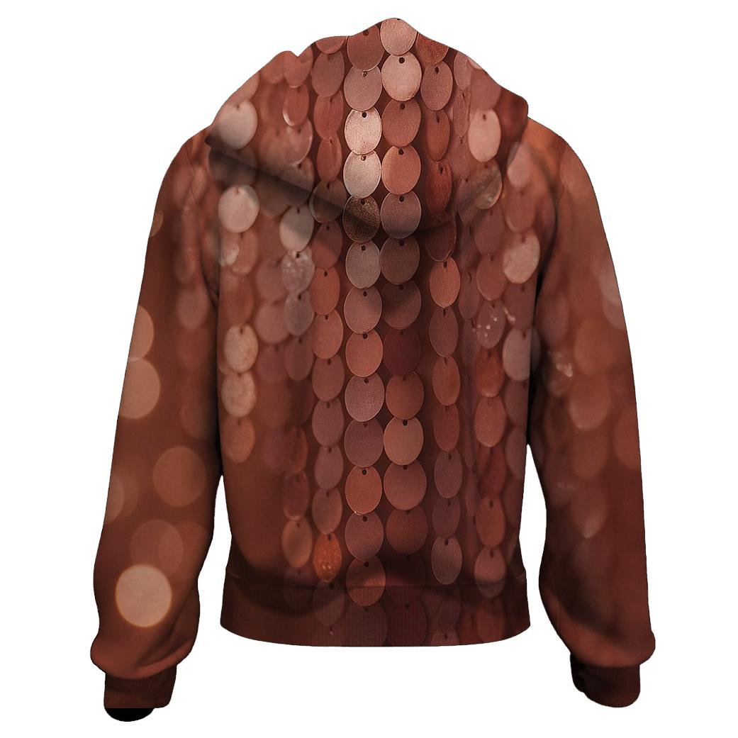 Rose Quartz Sequin Veil printed hoodies