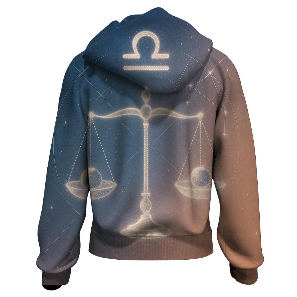 Libra Equinox Star Scales lightweight hoodies