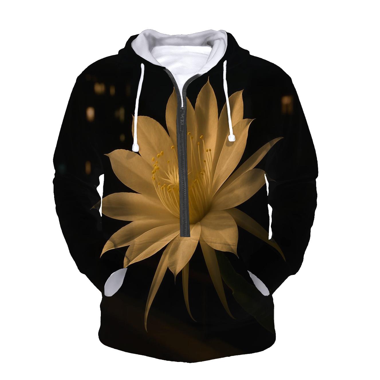 Night Blooming Cereus On A City Rooftop printed hoodies