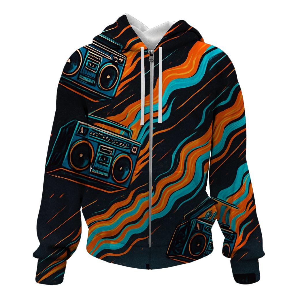 Boombox Meteor Showers custom hoodies
