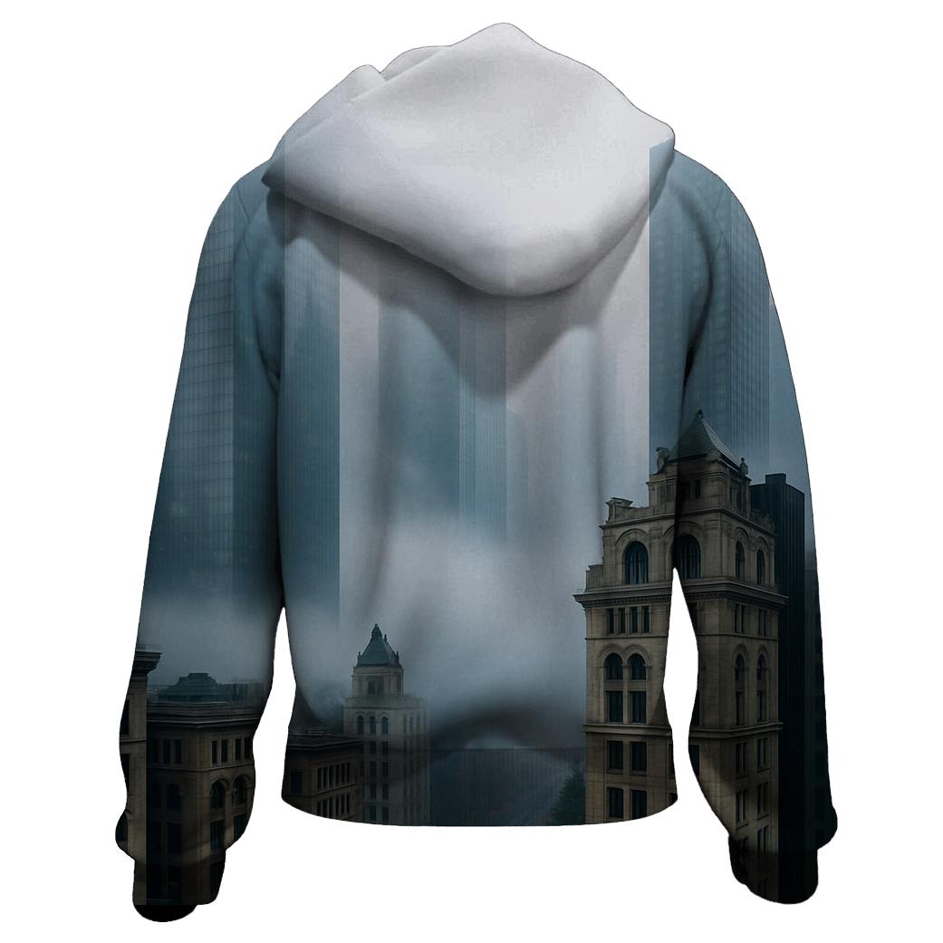Fog Rolling Over The Financial District zip-up hoodies