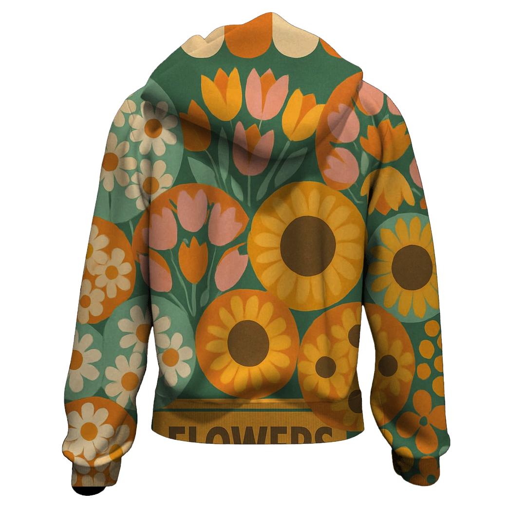 Flower Market Afternoon Groove graphic hoodies