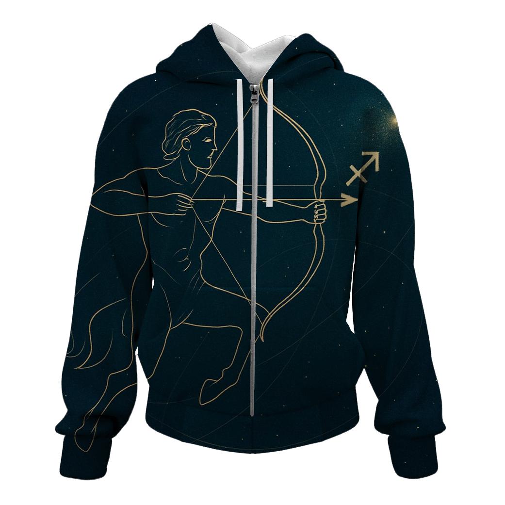 Sagittarius Celestial Archer Trajectory hoodie styles