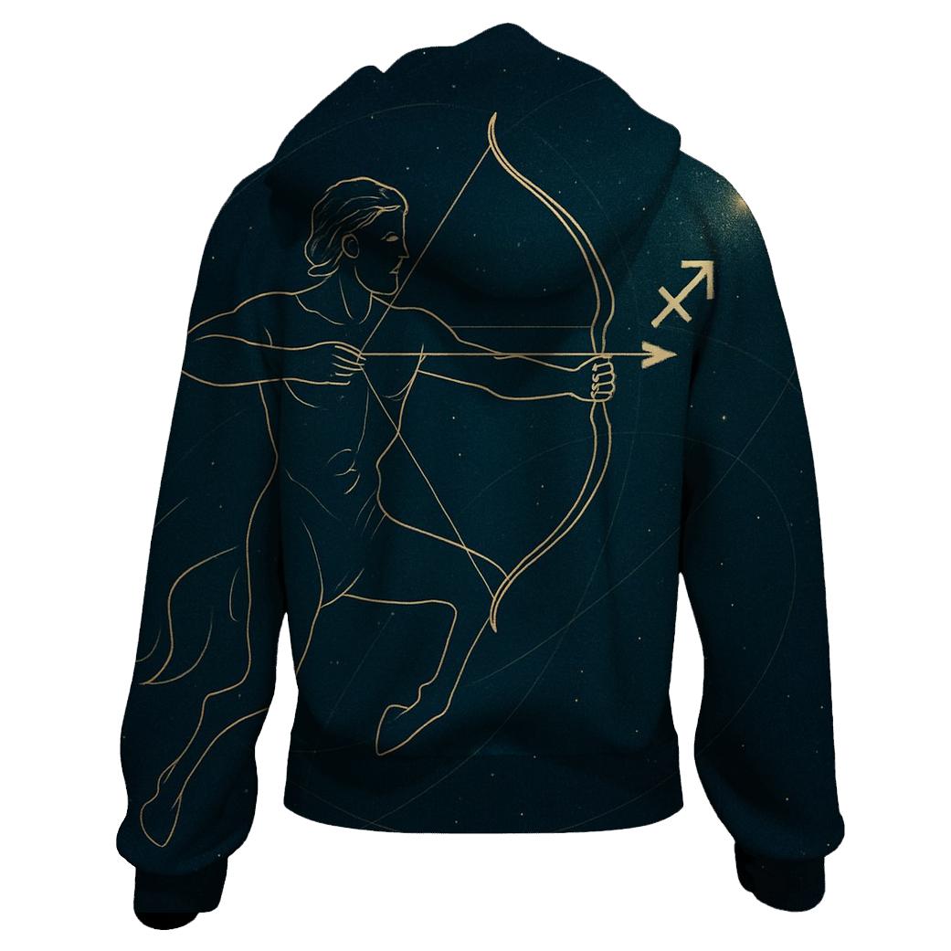 Sagittarius Celestial Archer Trajectory hoodie styles