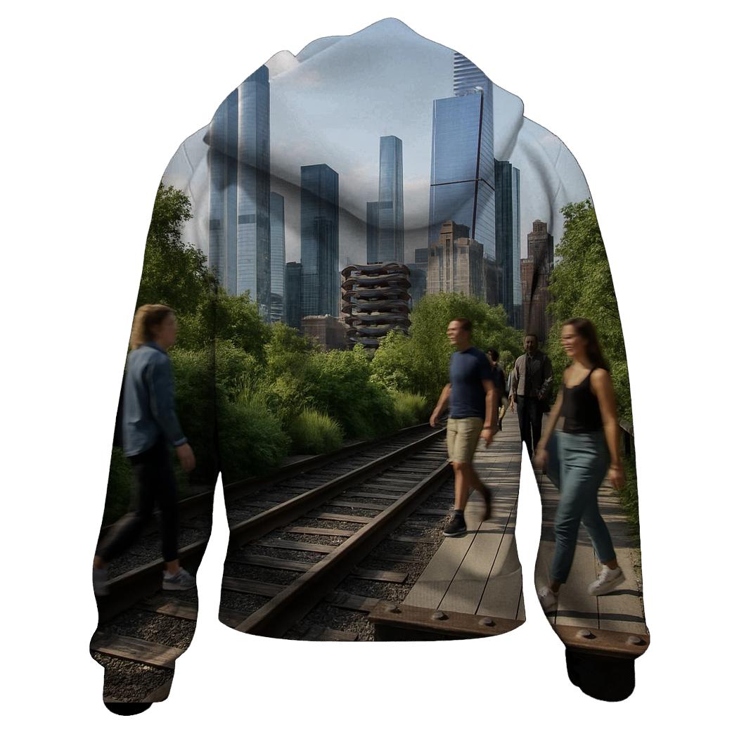 Afternoon From The High Line Toward Hudson Yards graphic hoodies