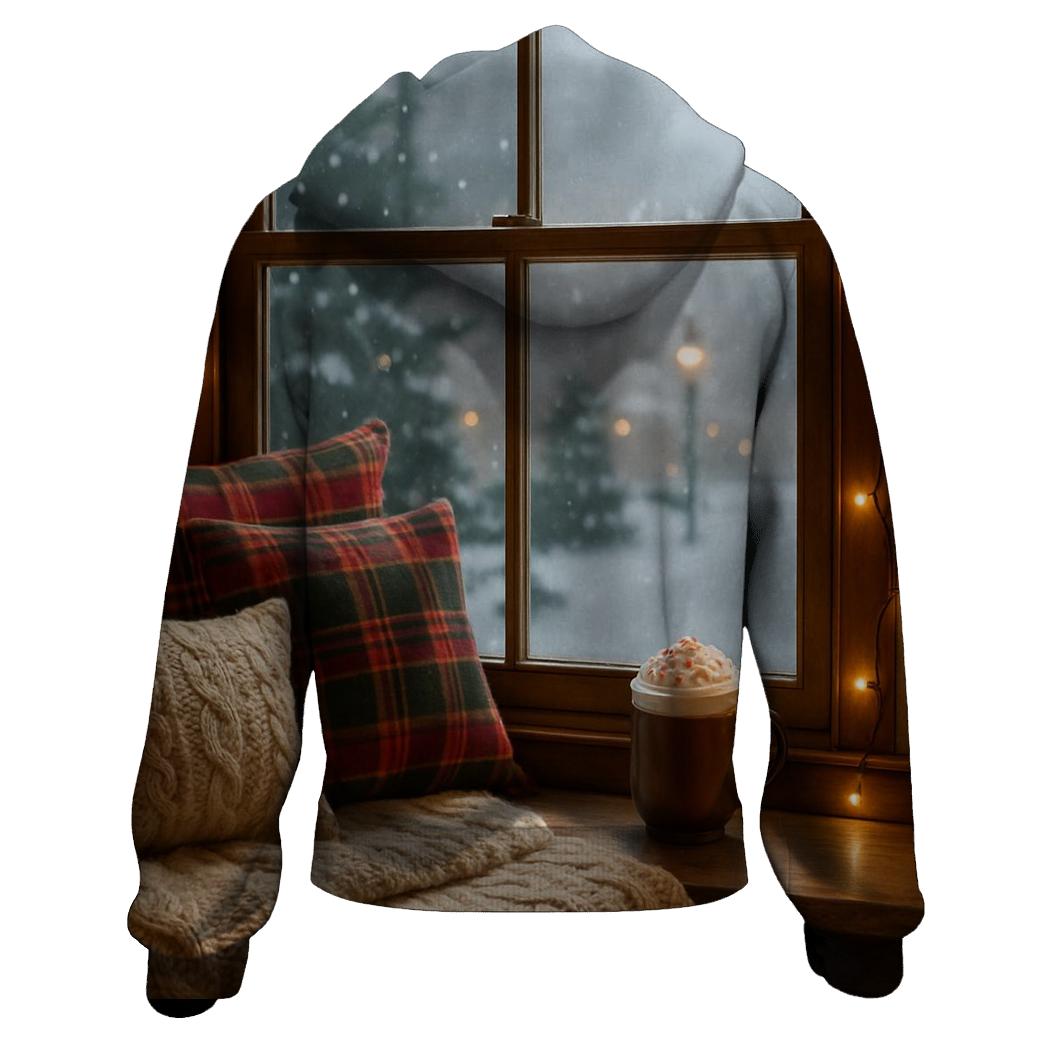 Cozy Window Seat And First Snowfall pullover hoodies