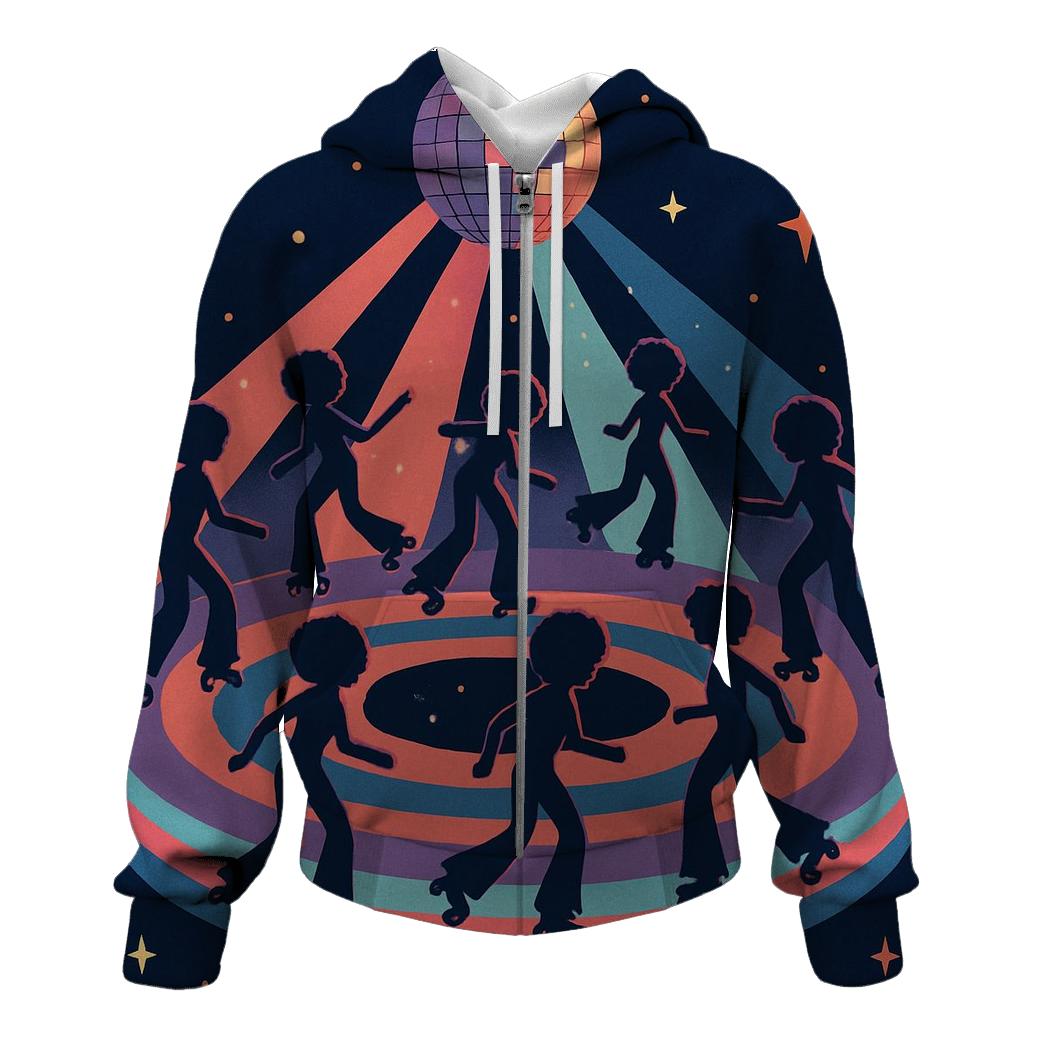 Cosmic Roller Rink Orbit graphic hoodies