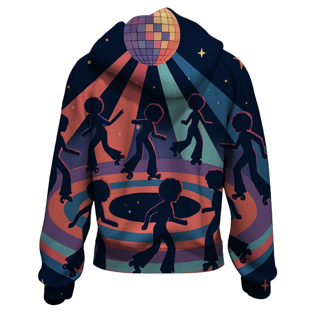 Cosmic Roller Rink Orbit graphic hoodies