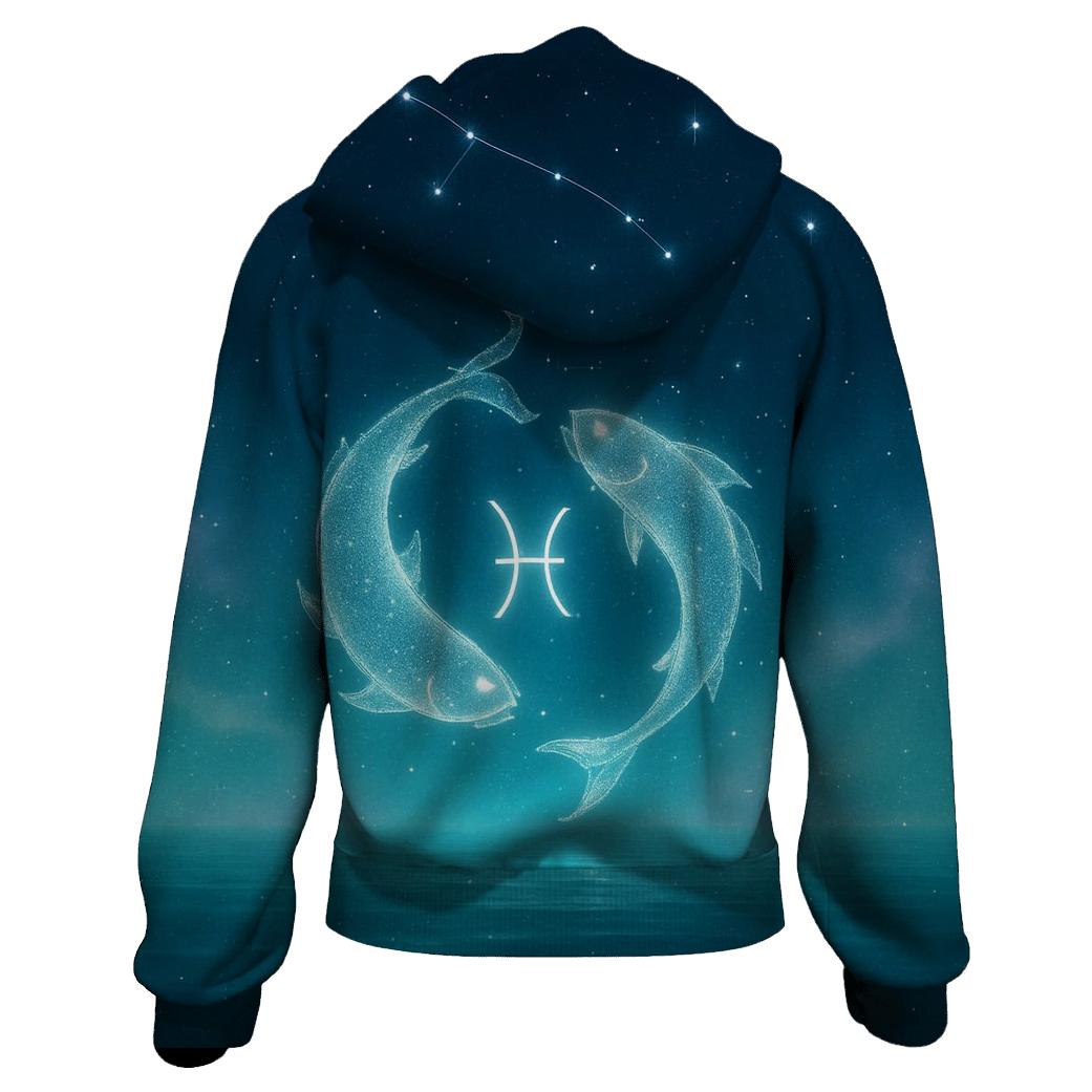 Pisces Dreamwave Zodiac Horizon embroidered hoodies