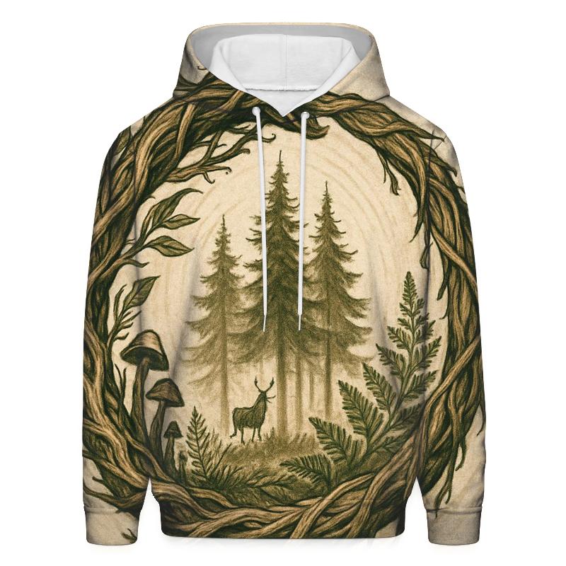 Forest Spirit Ouroboros zip-up hoodies