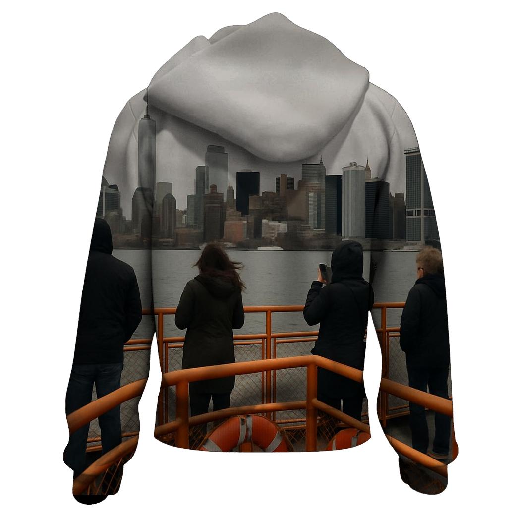 Overcast Noon From Staten Island Ferry Deck pullover hoodies