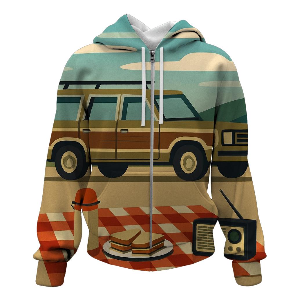 Vintage Road Trip Picnic Stop hoodie designs