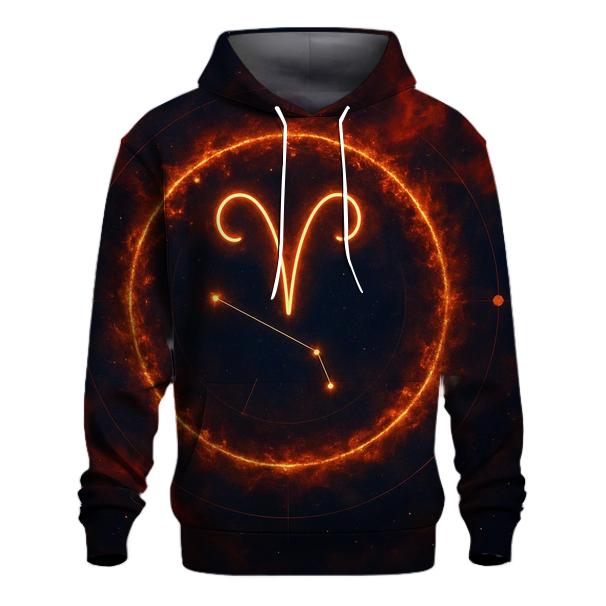 Luminous Aries Fire Gateway printed hoodies