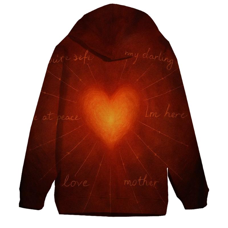 Her Name Written Between My Heartbeats zip-up hoodies