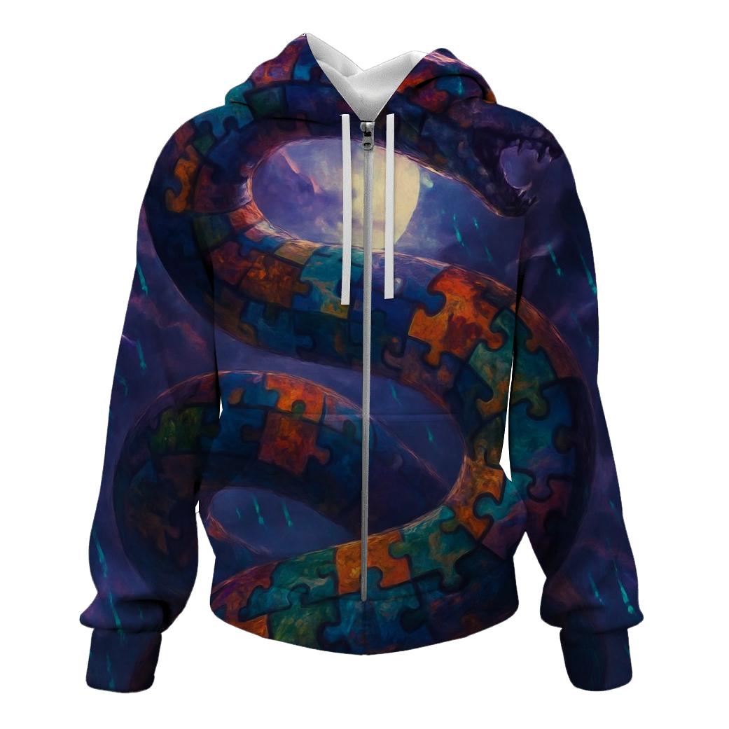 Puzzle Storm Serpent custom hoodies