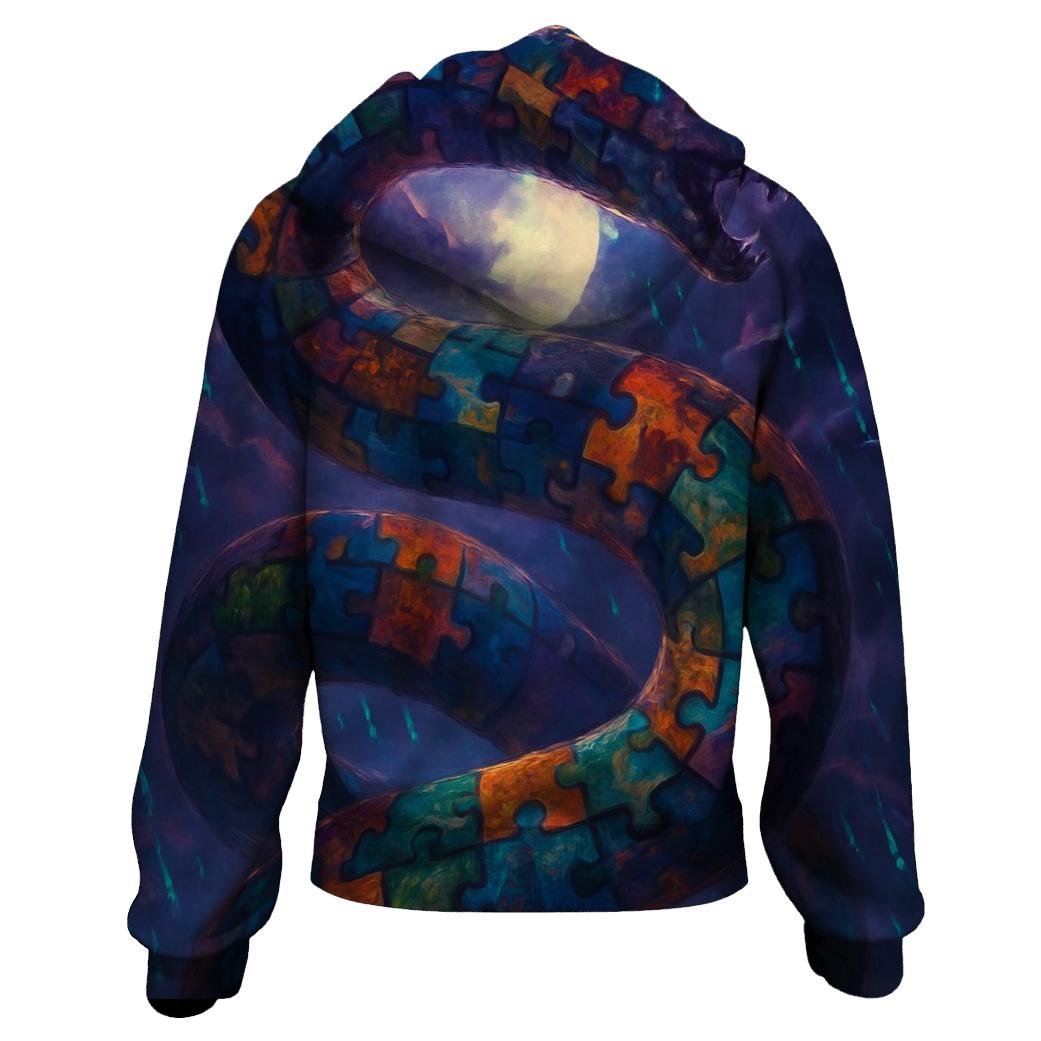 Puzzle Storm Serpent custom hoodies