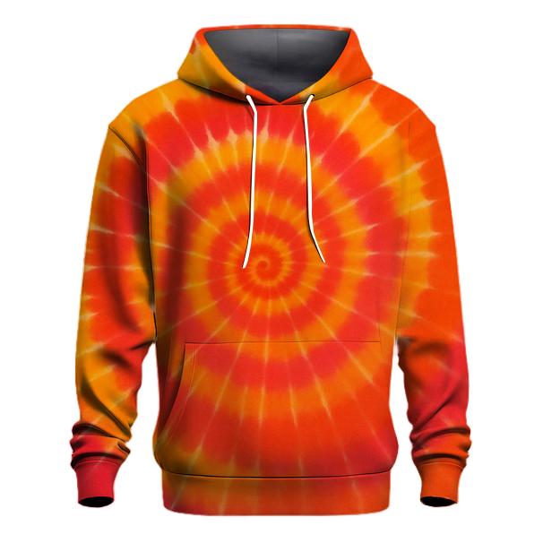 Solar Flare Spiral Overdye graphic hoodies
