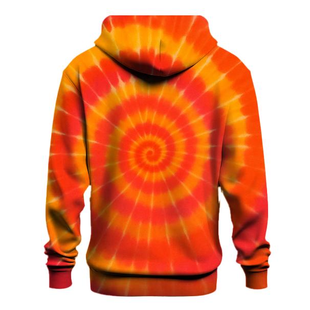 Solar Flare Spiral Overdye graphic hoodies