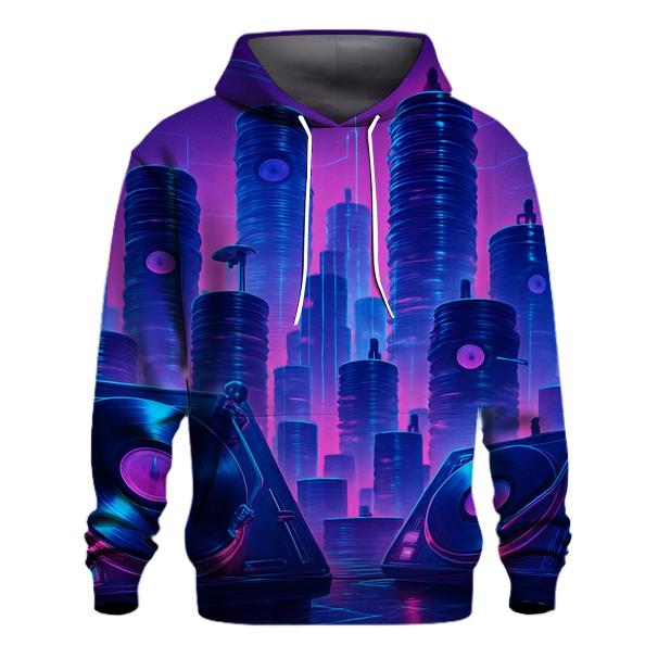 Neon Vinyl Skyline hoodie trends