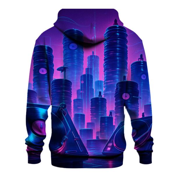 Neon Vinyl Skyline hoodie trends