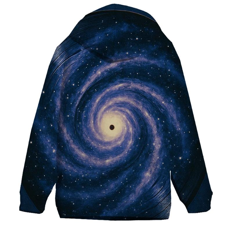 Stellar Vinyl Record Spiral embroidered hoodies