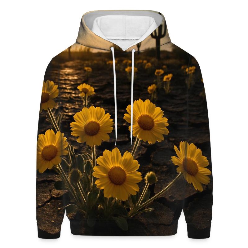 Desert Marigolds After The First Monsoon printed hoodies