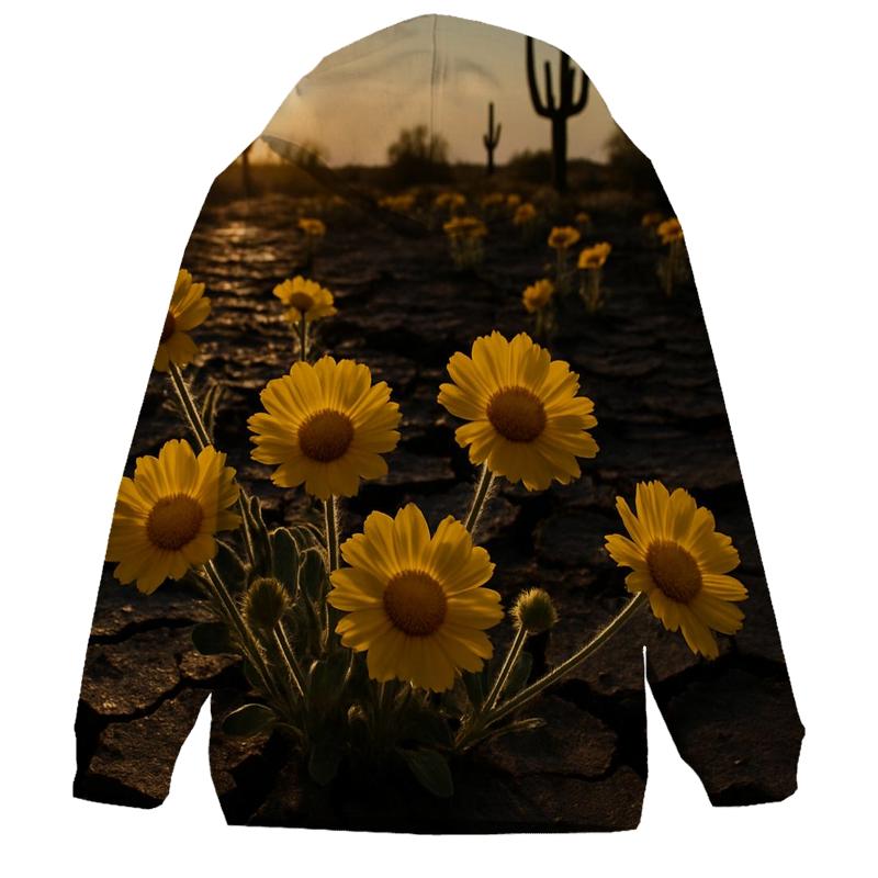 Desert Marigolds After The First Monsoon printed hoodies