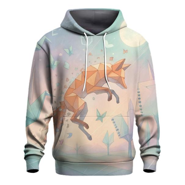 Quantum Origami Forest designer hoodies