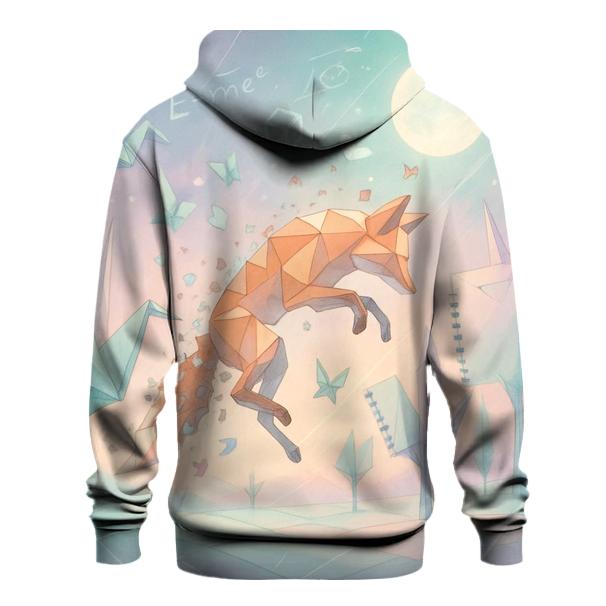 Quantum Origami Forest designer hoodies