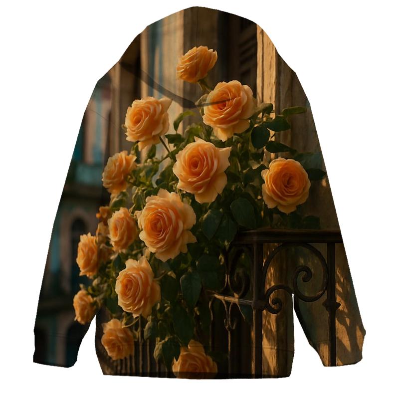 Tea Roses By The Havana Balcony hoodie designs