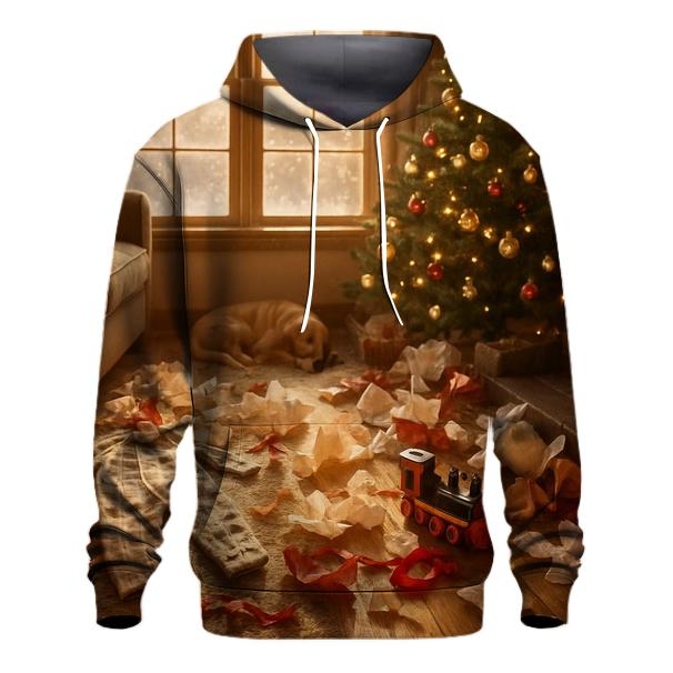 Christmas Morning Sunlight And Wrapping Paper zip-up hoodies