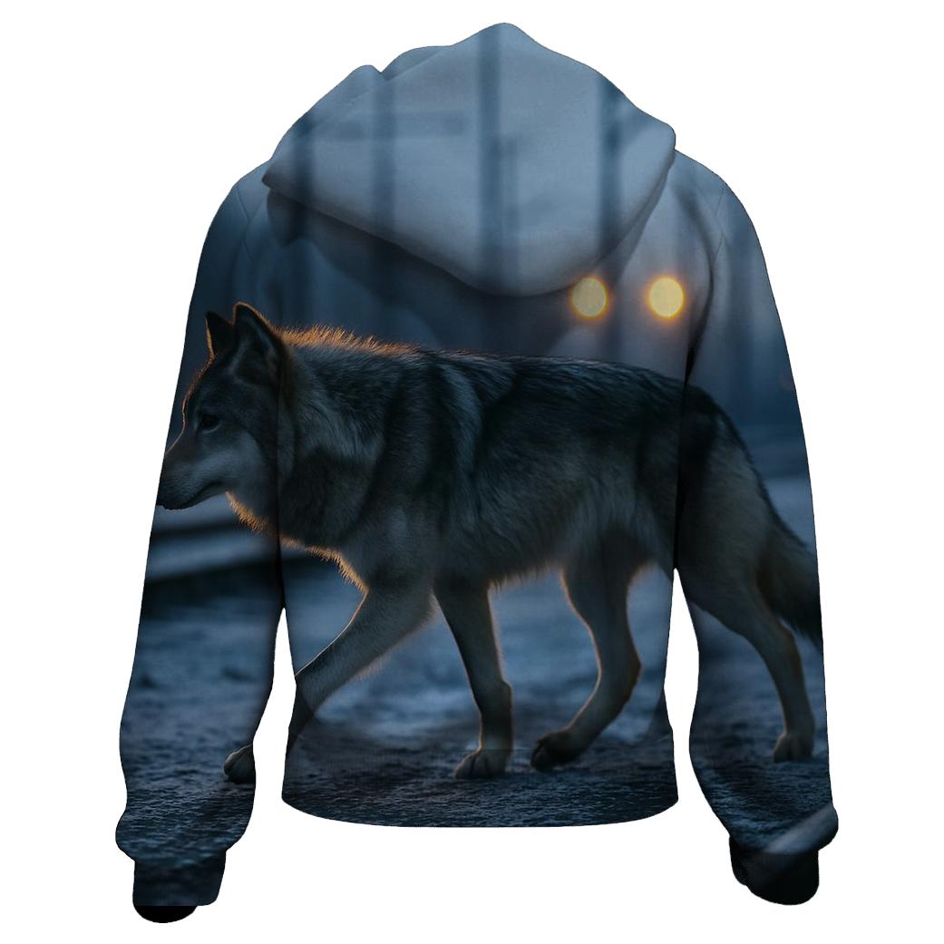 Urban Railway Wolf Crossing heavyweight hoodies