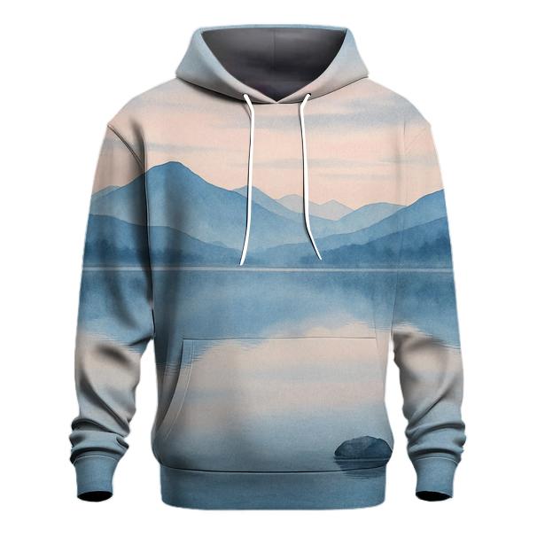 Mountain Mirror Stillness printed hoodies