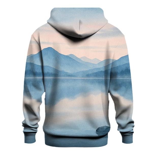 Mountain Mirror Stillness printed hoodies