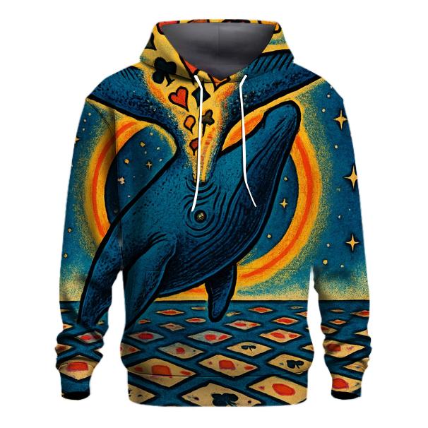 Card Suits Carnival Whale embroidered hoodies