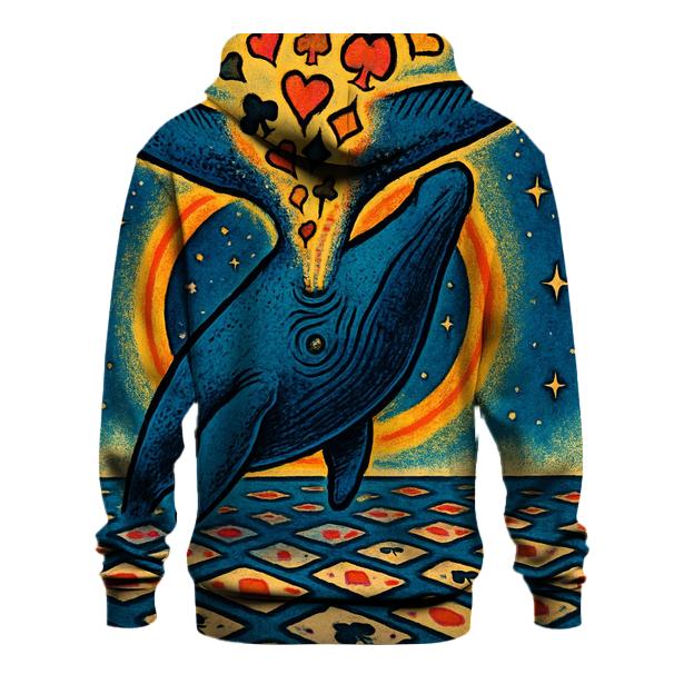 Card Suits Carnival Whale embroidered hoodies