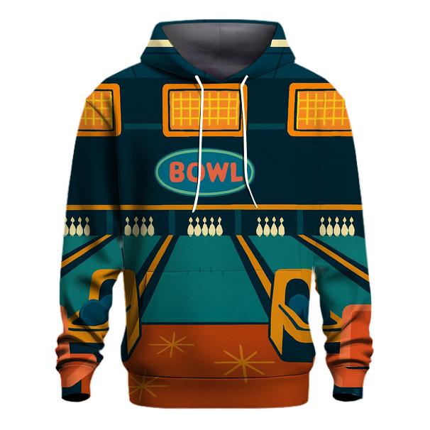 Retro Bowling Lane Nights zip-up hoodies