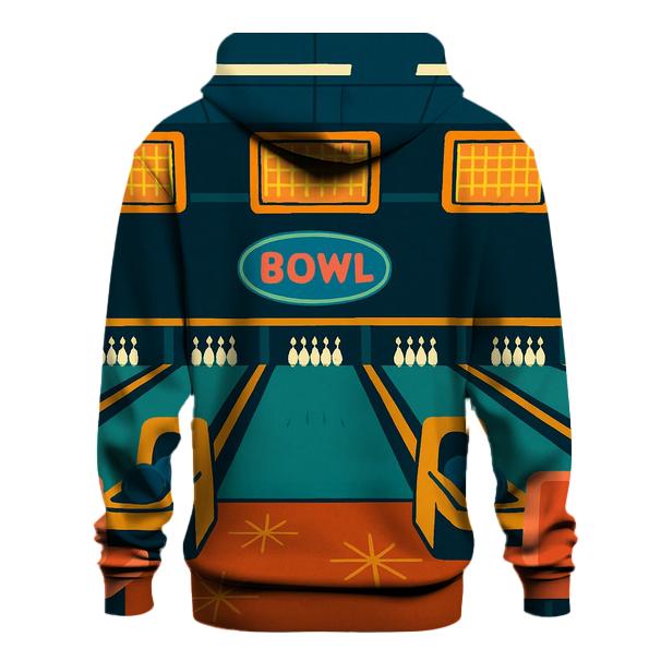 Retro Bowling Lane Nights zip-up hoodies
