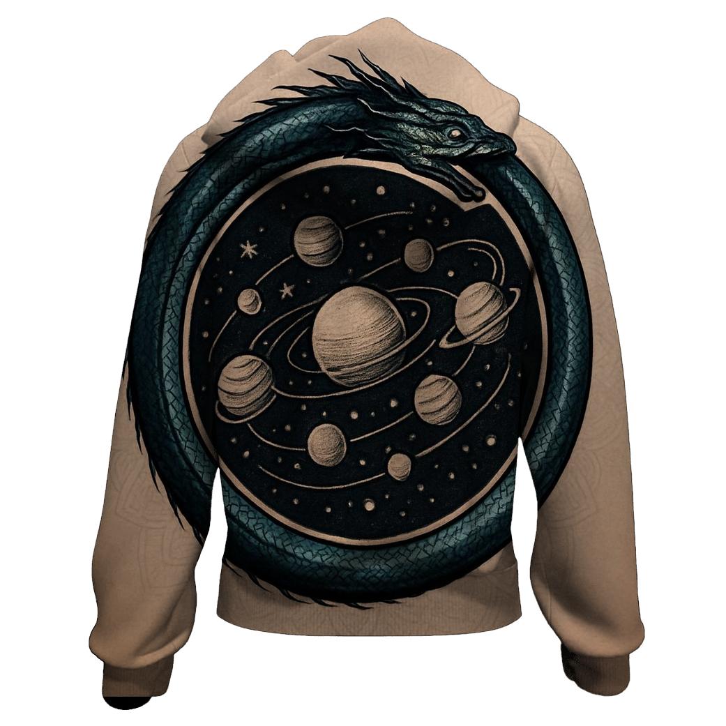 Celestial Circuit Ouroboros pullover hoodies
