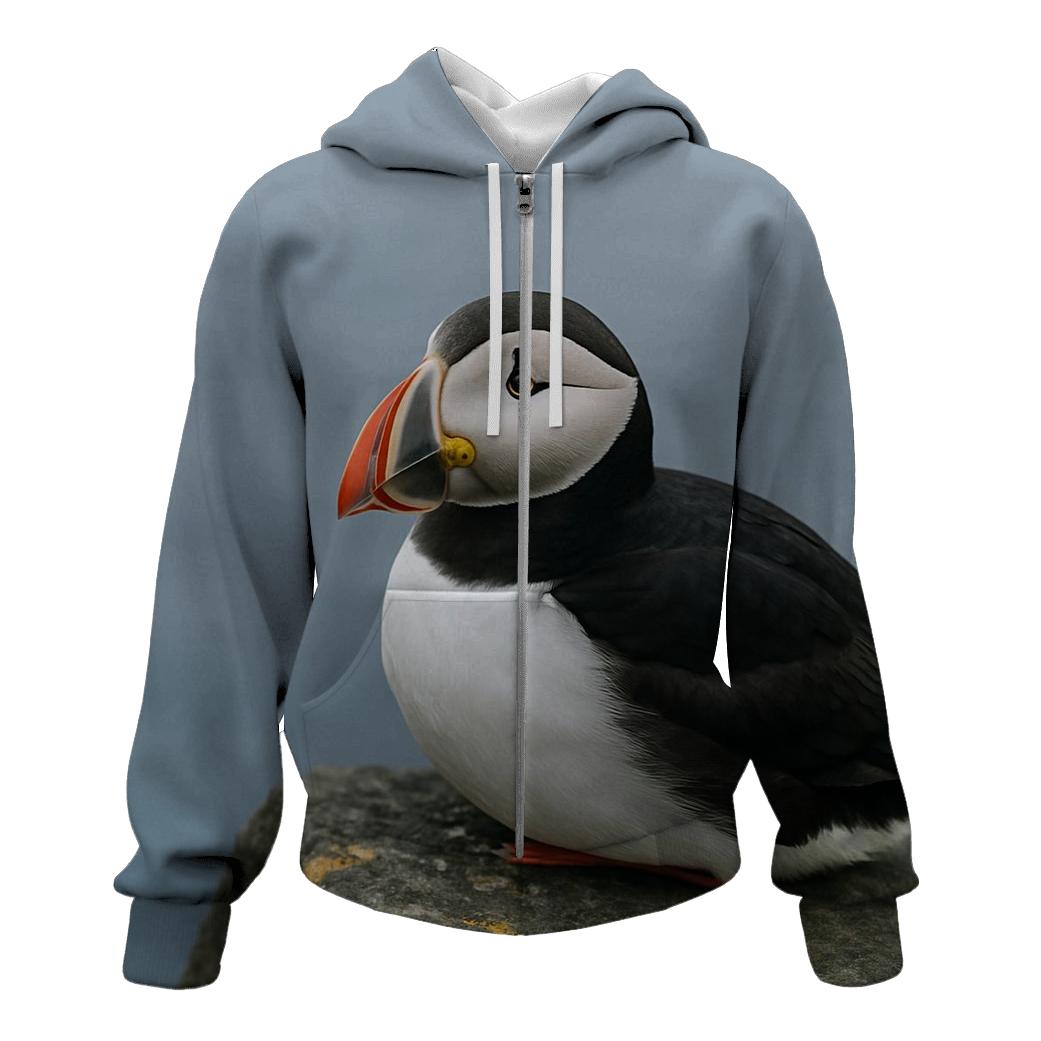 Fjord Mirror Gaze Atlantic Puffin pullover hoodies