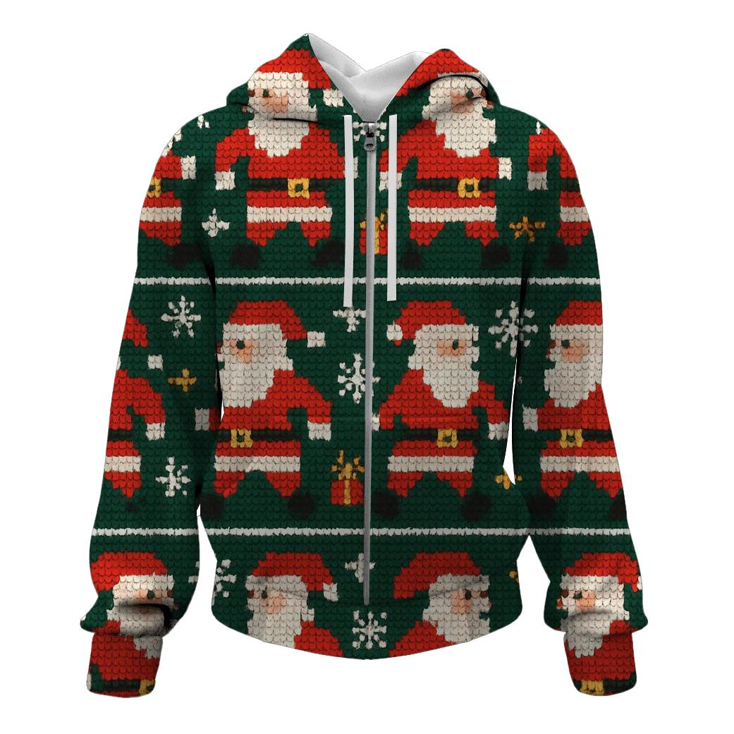Retro Santa Pixel Parade Design graphic hoodies