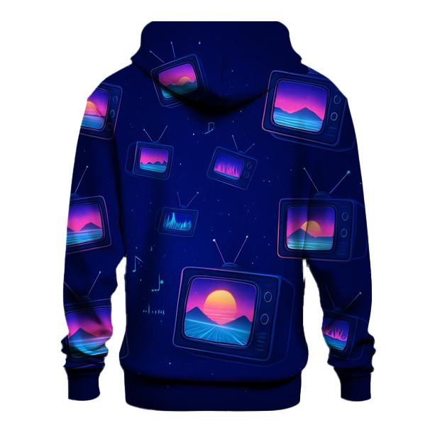 Retro TV Synth Galaxy designer hoodies