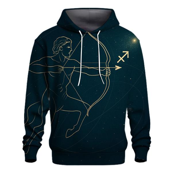 Sagittarius Celestial Archer Trajectory hoodie designs