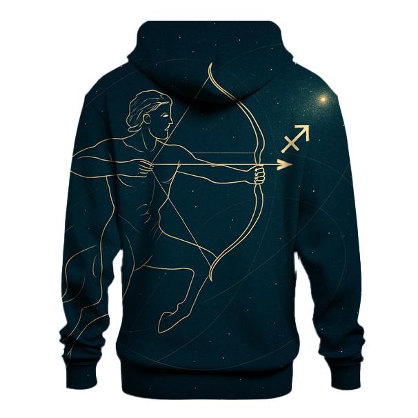 Sagittarius Celestial Archer Trajectory hoodie designs