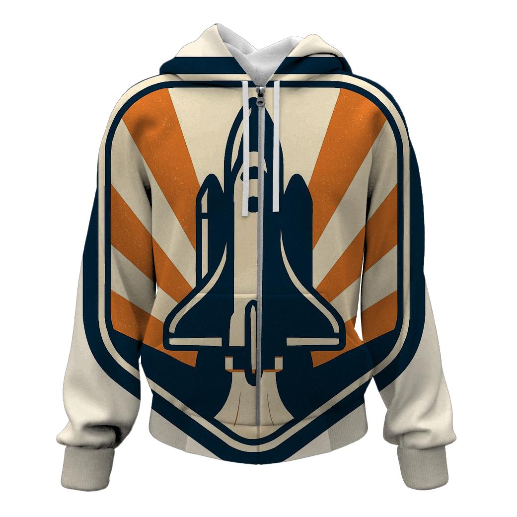 Retro Vector Starship Badge designer hoodies