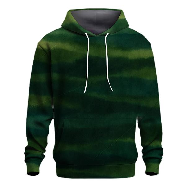 Overdye Forest Ripple Panel embroidered hoodies