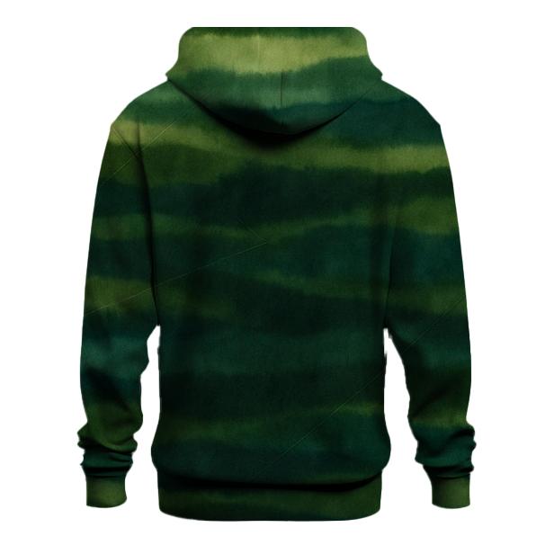 Overdye Forest Ripple Panel embroidered hoodies